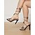 preiswerte Halbformell-schwarze strassbesetzte High Heel Sandaletten mit Schmetterlingsriemen für Damen - perfekt für Abendveranstaltungen