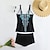 abordables One Pieces &amp; Tankinis-Mujer Tankini Traje de baño de dos piezas Escote en V Bañadores Bañadores Negro Morado Transpirable Secado rápido Ligero Sin Mangas - Natación Surf Playa Verano Primavera Talla Grande
