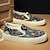 billige Slip-on casual sko-Slip-on sneakers i canvas i sydvestlig mønster – komfortable, stilfulde fritidssko til hverdagsbrug