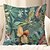 baratos estilo floral e plantas-Capa de almofada decorativa com folhas tropicais 1 peça, capa de almofada quadrada macia para sofá, fronha para quarto, sala de estar, sofá, cadeira