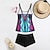 economico Costumi interi e tankini-Per donna Tankini Costume da bagno a due pezzi Costumi da bagno Costumi da bagno Giallo Blu Traspirante Asciugatura rapida Leggero Senza maniche - Nuoto Surf Spiaggia Estate Primavera Plus Size