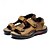 abordables sandales d&#039;extérieur-sandales de randonnée en similicuir marron clair pour hommes - bretelles réglables, conception respirante, semelle antidérapante, chaussures d&#039;été confortables pour le trekking et les aventures en plein air