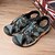 abordables sandalias de exterior-Sandalias de exterior con punta cerrada para hombre: diseño duradero de gamuza y malla con correas ajustables, suela antideslizante, perfectas para caminatas y aventuras de verano.