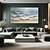 abordables Peintures natures mortes-peinture à l'huile originale de l'océan blanc art des vagues peinture abstraite de plage art mural blanc peinture de texture 3D marron art mural de plage marron décor de chambre pastel moderne