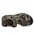 abordables sandalias de exterior-Sandalias de senderismo de piel sintética marrón para hombre: correas ajustables, diseño de punta cerrada, suela antideslizante, calzado exterior duradero para trekking de verano