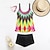 economico Costumi interi e tankini-Per donna Tankini Costume da bagno a due pezzi Costumi da bagno Costumi da bagno Giallo Blu Traspirante Asciugatura rapida Leggero Senza maniche - Nuoto Surf Spiaggia Estate Primavera Plus Size