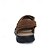 abordables sandalias de exterior-Sandalias de senderismo de piel sintética marrón para hombre: correas ajustables, diseño de punta cerrada, suela antideslizante, calzado exterior duradero para trekking de verano