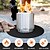 abordables Cocina de campamento-Alfombrilla para fogatas para fogatas en una sola estufa, alfombrilla ignífuga de doble cara para debajo de la parrilla, alfombrilla protectora para patio y terraza, alfombrilla redonda para fogatas