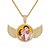 abordables Para mujeres-Regalo de boda personalizado para pareja collar con foto – colgante de ala de oro con cobre regalo de boda perfecto para fortalecer relaciones