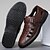 billiga Kjol sandaler-herrsandaler i brunt konstläder som andas – kardborrband, vävd design med stängd tå, bekväma sommarskor för utomhus- och fritidskläder