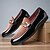 economico Semi-formale-mocassini da uomo di lusso in velluto rosso e pelle verniciata nera – eleganti scarpe eleganti slip-on con fibbia in metallo per matrimoni ed eventi formali