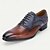 cheap Classic Dress Shoes-Men&#039;s Two-Tone Leather Oxford Shoes – Premium Cowhide with Crocodile Pattern, Lace-Up Design for Formal Business and Special Occasions