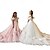 abordables Robes à Fleurs pour Filles-Robe de Demoiselle d&#039;Honneur Fille Fille Robe de première communion Robe de Soirée Mariage Soirée Princesse Doux Noël Carnaval Froncé Couleur Unie Sans bretelles Col Rond Blanche Rose Claire 4 ans et
