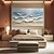 abordables Peintures natures mortes-peinture à l'huile originale de l'océan blanc art des vagues peinture abstraite de plage art mural blanc peinture de texture 3D marron art mural de plage marron décor de chambre pastel moderne