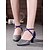 abordables Chaussures de danses latines-chaussures de danse à paillettes bleues et argentées avec bride croisée – confort à talon bas pour la danse de salon et les performances
