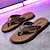 billige Uformelle sandaler-mænds afslappede flip flops - slidstærk tekstureret sål med flettede stropper til strand, pool og hverdags sommertøj
