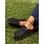 billige Casual sandaler-kvinders peep-toe wedge muldyr med spændestropper og besat accenter – komfortable slip-on sandaler til fritidstøj og sommerudflugter