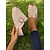 billige Casual sandaler-kvinders peep-toe wedge muldyr med spændestropper og besat accenter – komfortable slip-on sandaler til fritidstøj og sommerudflugter