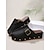 billige Casual sandaler-kvinders peep-toe wedge muldyr med spændestropper og besat accenter – komfortable slip-on sandaler til fritidstøj og sommerudflugter