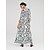 abordables robe décontractée imprimée-robe longue géométrique en satin à fleurs