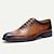 abordables Chaussures de Costume Classiques-chaussures oxford en cuir de vachette de qualité supérieure pour hommes – modèle à lacets formel marron dégradé pour les affaires, les mariages et les occasions spéciales