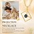 cheap For Women-Personalized Photo Projection Necklace Custom Best Gift for Mom – Envelope-Shaped Pendant with Black Projection Stone, Perfect Wedding or Special Occasion Gift