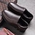 economico Scarpe Casual Slip-On-mocassini slip-on marroni da uomo con tomaia in similpelle testurizzata e suola antiscivolo - comode scarpe casual per il lavoro e l'uso quotidiano