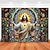abordables Tapisserie Religieuse-Tapisserie suspendue Jésus Croix Art mural Grande tapisserie Décor mural Photographie Arrière-plan Couverture Rideau Décoration maison Chambre Salon