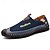 abordables Chaussures sans lacets &amp; mocassins-Homme Mocassins et Slip On Mocassins de confort Maille Microfibre Confortable Antidérapantes Mocassins Noir Bleu Marron
