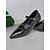 abordables tacones kitten-Zapatos de tacón de aguja con punta puntiaguda y hebilla de doble tira para mujer en charol negro: zapatos elegantes para la oficina y eventos formales