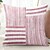 billige Vintage stil-strimler dekorative kastepuder betræk 1 stk blød firkantet sofa pudebetræk pudebetræk til soveværelse stue sofa stol pink blå grå