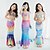 economico Costume da bagno a sirena-Bambino Da ragazza Costume da bagno da sirena Costume da bagno Per eventi Spiaggia Bilance Festività Tropicale Costumi da bagno 4 anni + Estate Rosa Blu Reale