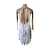 cheap Figure Skating Dresses-Figure Skating Dress Women's Girls' Ice Skating Dress White Thumbhole Halo Dyeing High Elasticity Professional Competition Skating Wear Thermal Warm Crystal / Rhinestone Long Sleeve Ice Skating
