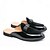 billige Afslappet-mule loafers i fløjl og lak – slip-on design med dekorativ sløjfe til formelle arrangementer og aftenarrangementer