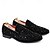 abordables Semi-formel-mocassins en velours noir pour hommes avec détails cloutés – chaussures à enfiler élégantes pour les occasions formelles et en soirée