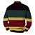 abordables Polo de rugby pour hommes-Homme Rayures Polo de rugby Polo en maille torsadée manche longue Polos Chemises à Col Occasionnel Extérieur Athleisure Impression 3D Printemps Automne Hiver Jaune Bleu Marron