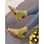 billiga Semester Sandaler-slip-on sandaler i grön mocka för kvinnor med bekväm design – avslappnade skor för sommar, strand och vardagsutflykter
