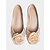 cheap Semi-Formal-White Glitter Pumps with Floral Appliqué – Elegant Women&#039;s Wedding Shoes