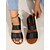 voordelige Casual sandalen-dames gele open sandalen met dubbele bandjes en geweven zool – stijlvolle en comfortabele zomerschoenen voor casual uitjes