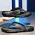 billiga Kjol sandaler-svarta flip flops för män med bekväm fotbädd, avslappnad slip-on design för dagligt slitage och avkopplande