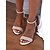 ieftine Semi-formal-pantofi de mireasa eleganti, cu tocuri deschise, impodobite cu perle de fildes, cu bareta la glezna