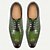 economico Scarpe Eleganti Classiche-scarpe oxford da uomo in pelle di coccodrillo verde con motivo – design con lacci in pelle di vacchetta di alta qualità per occasioni formali, aziendali e speciali