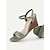 voordelige Damessandalen-Groene sandalen met sleehak voor dames met verstelbare enkelband, open teenontwerp en comfortabele zool voor zomerkleding en casual uitjes