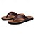 billige Kjole sandaler-brune flip flops i imitert skinn for menn - uformelle sommersandaler med åpen tå og komfortabel såle for strand- og hverdagsbruk