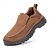 economico Scarpe Casual Slip-On-scarpe da uomo in pelle scamosciata slip-on outdoor – design traspirante e leggero con suola antiscivolo per escursionismo, viaggi e abbigliamento casual