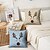 abordables style animalier-Housse de coussin décorative en forme de croquis mignon, 1 pièce, housse de coussin carrée douce pour canapé, chambre à coucher, salon, canapé, chaise