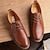 economico Semi-formale-scarpe casual da uomo in similpelle marrone con lacci – design leggero suola antiscivolo, perfette per l&#039;uso quotidiano, ufficio e occasioni semi-formali