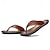 cheap Dress Sandals-Men&#039;s Vintage Brown Faux Leather Flip Flops - Handmade Open-Toe Summer Sandals with Non-Slip Sole for Beach, Travel and Casual Wear