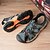 abordables sandalias de exterior-Sandalias de exterior con punta cerrada para hombre: diseño duradero de gamuza y malla con correas ajustables, suela antideslizante, perfectas para caminatas y aventuras de verano.