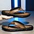 billiga Kjol sandaler-svarta flip flops för män med bekväm fotbädd, avslappnad slip-on design för dagligt slitage och avkopplande
